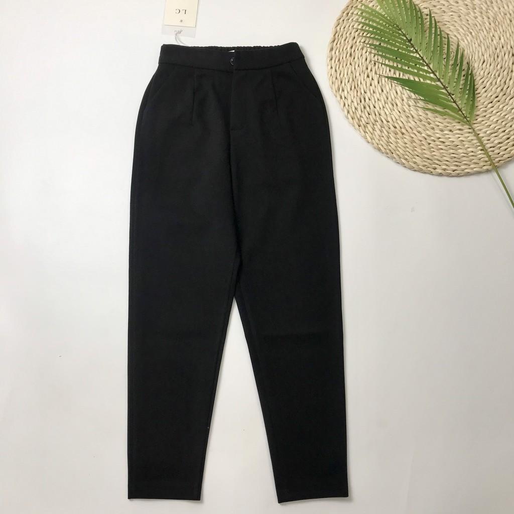 Quần baggy nữ ERIS chất dạ cao cấp lưng chun cạp cao siêu đẹp