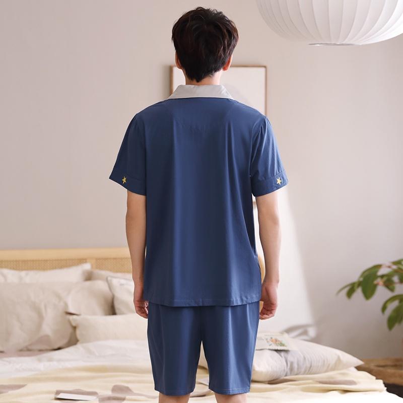 Bộ đồ Pijama nam cộc tay vải cotton 100% siêu thoáng mát, mềm mại dễ chịu, họa tiết nam tính