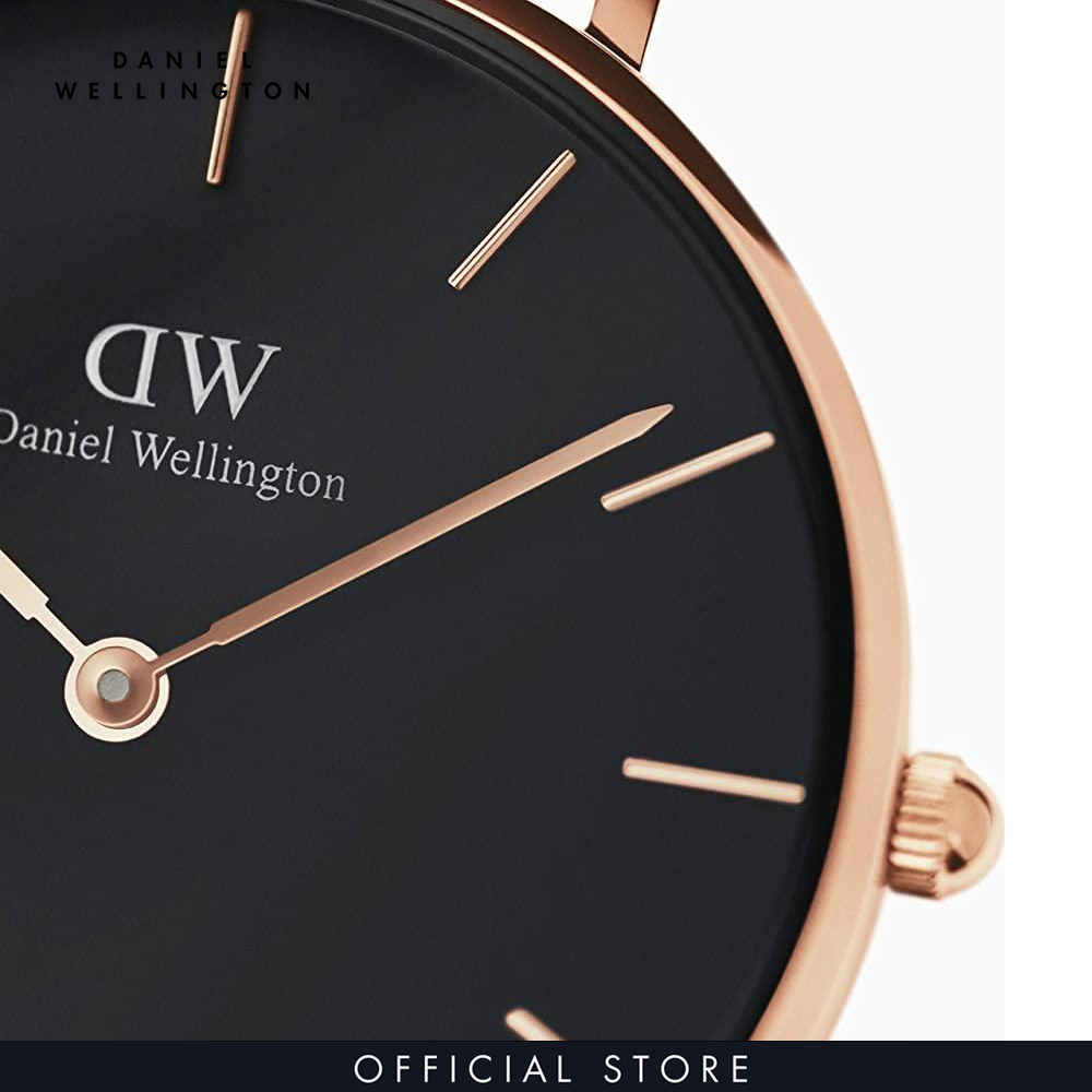 Đồng hồ Nam Daniel Wellington dây da - Petite 32 Cornwall RG Black 32mm DW00100215