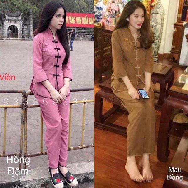 ĐỒ LAM ĐI CHÙA sẩm tàu thêu