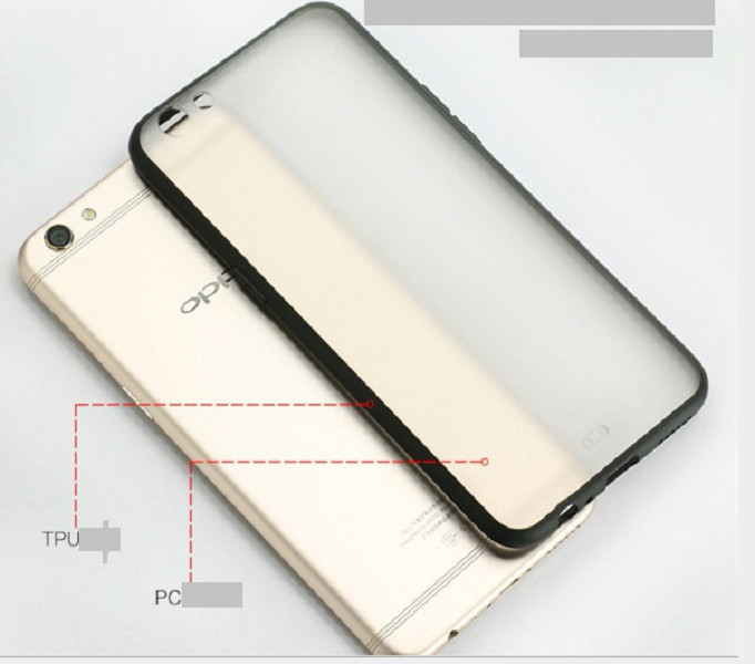 Ốp Lưng TPU dẻo Viền Đen Bề mặt nhám chống vân tay, lưng cứng Dành cho OPPO