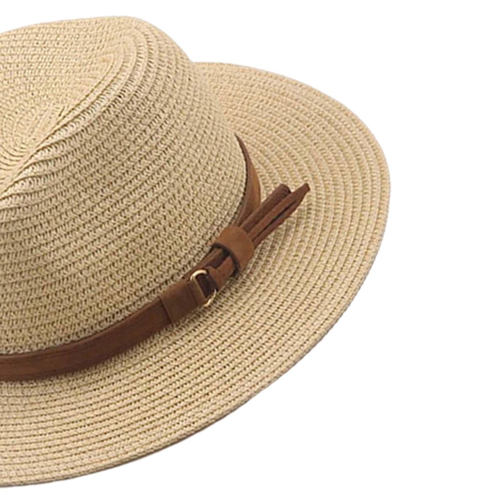 Women Men Straw Hats Panama Sunhats Beach Sun Visor UV Protective Bohemia Wide Brim Sun Hat for Travel Vacation Summer Hiking