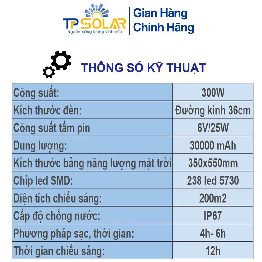 Đèn Áp Trần Năng Lượng Mặt Trời TP Solar TP-A100N TP-A200N TP-A300N 3 Công Suất 100W 200W 300W Cảm Biến Tự Động