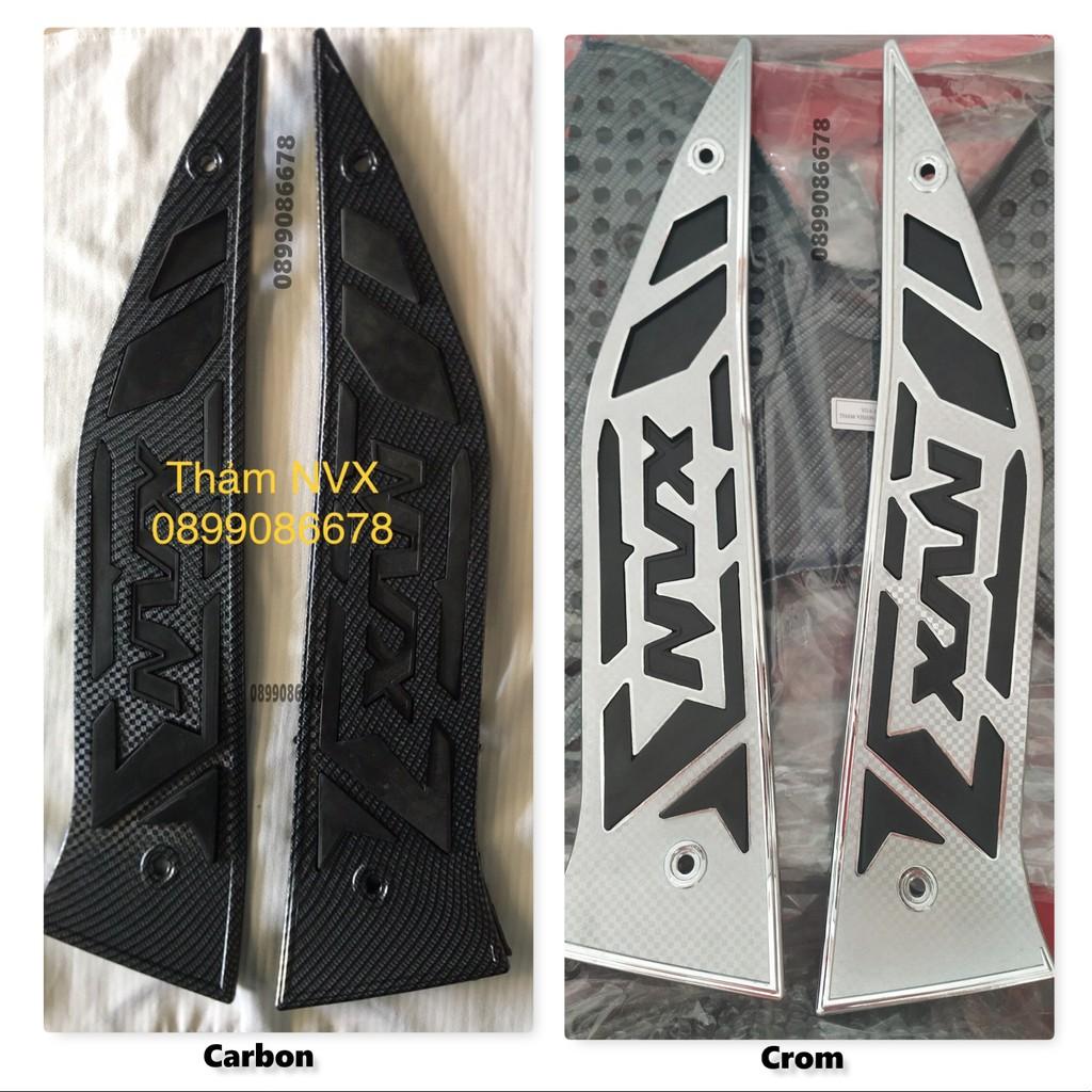 Thảm Chân Dành Cho Yamaha NVX AEROX 125, 155 V1 2017, 2018, 2019, 2020 Lót Sàn, Lót Chân, Gác Chân Trước Xe Máy Carbon, Crom