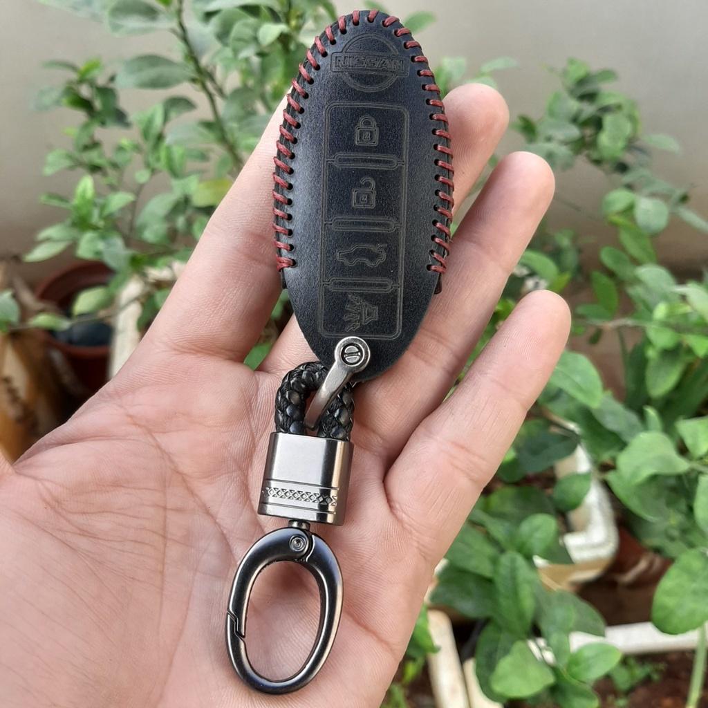 Bao da chìa khóa NISSAN , Da thật 100%, mềm mại, có khắc tên và sdt