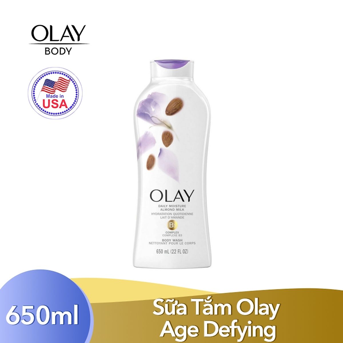 Sữa Tắm Dưỡng Ẩm Olay Body Wash 650ml