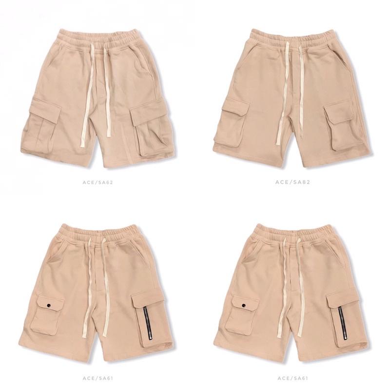 Quần short túi hộp màu be kiểu dáng CỰC CHẤT từ Ace streetwear