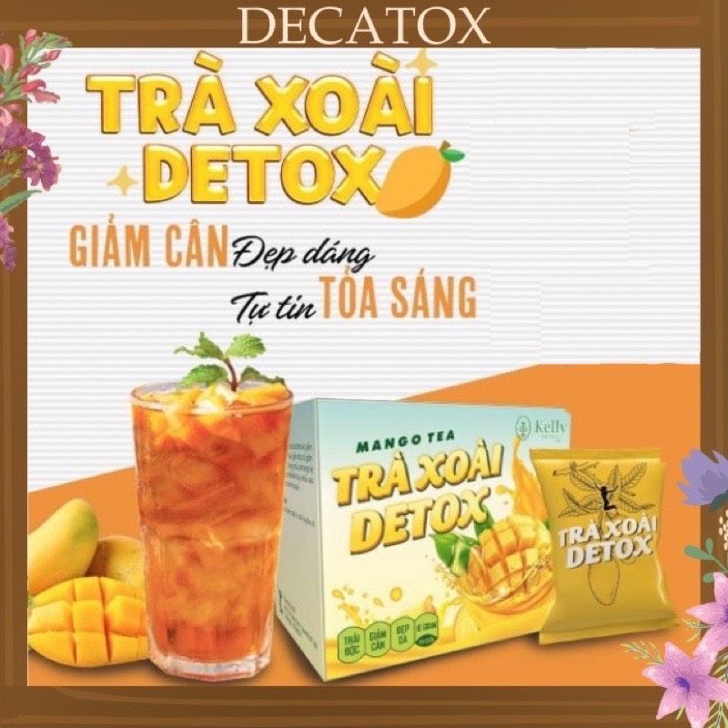 Trà Xoài kelly Detox Hộp 15 gói -  Giúp  Hỗ Trợ Giảm Cân Hiệu Quả - An Toàn - Không Mệt Mỏi