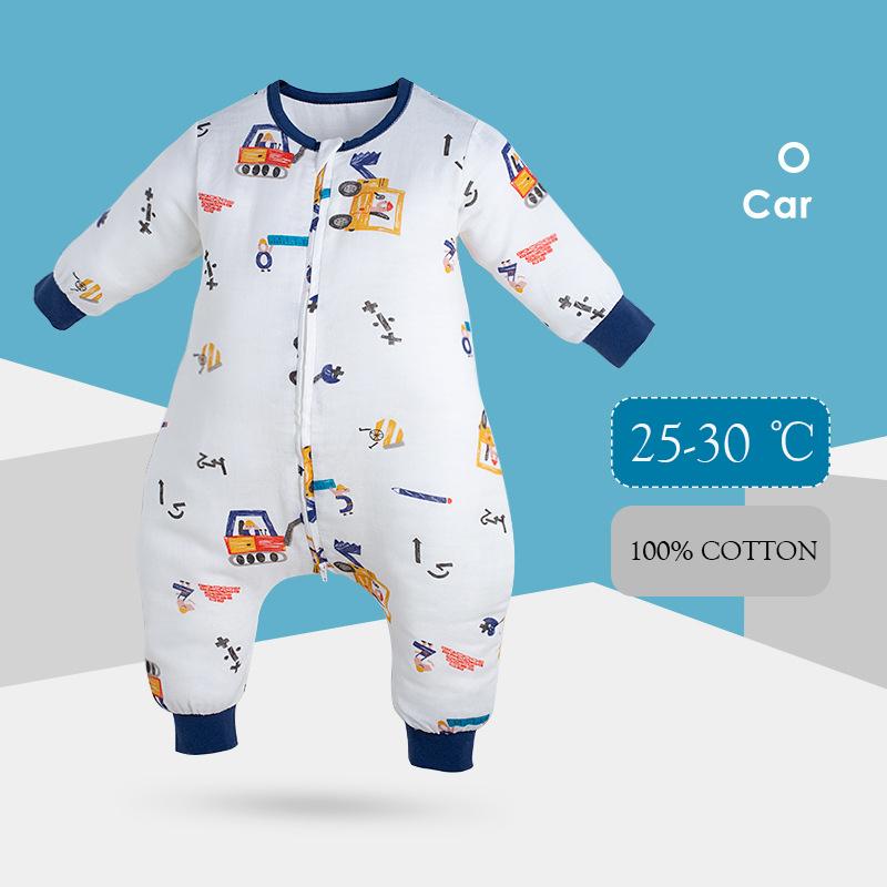 Bé Trai Túi Ngủ Mùa Hè Cho Bé 2 Lớp Bông Gạc Đồ Ngủ Bé Gái Mềm Mại Thoáng Khí Đi Ngủ Playsuits Kid Sleepsack