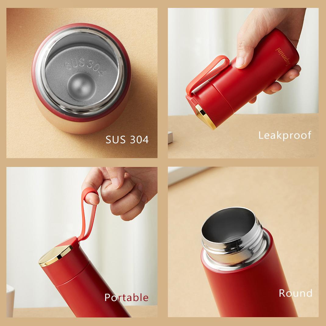 Mini Hồng 180Ml Di Động Bình Giữ Nhiệt Trẻ Em Cách Nhiệt Cup 304 Thép Không Gỉ Tumbler Du Lịch Cốc Cà Phê Termo Acero Inoxidable