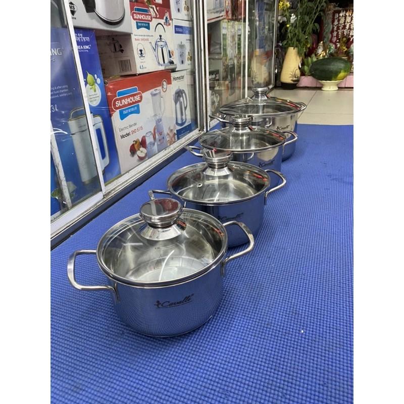 Bộ nồi INOX bộ 3 và bộ 4 cái innox 304