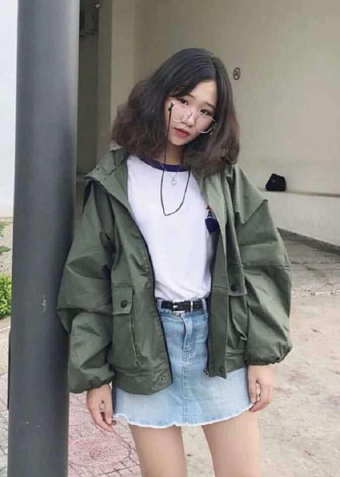 Áo khoác Kaki form rộng túi hộp