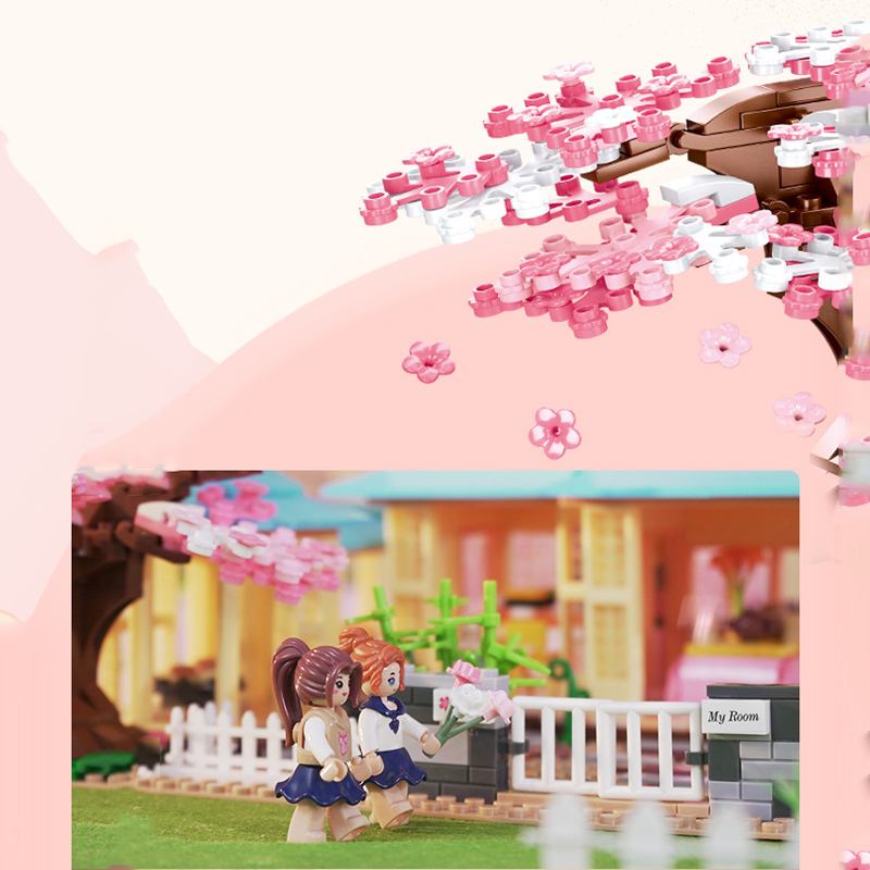 Đồ Chơi Lắp Ghé Xếp Hình Ngôi Nhà Nhật Bản Sakurạ Mùa Hoa Anh Đào Nở Spring Sakurạ Season B1017 Với 1029 Chi Tiết