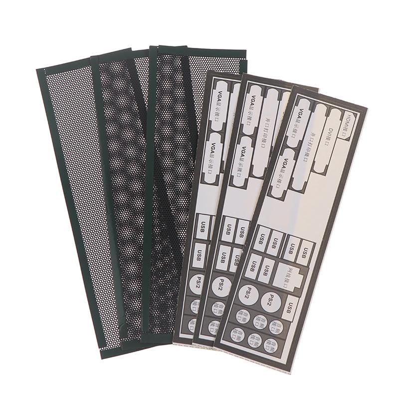 3 Tấm lọc bụi PVC 17 * 5cm Đa năng DIY Tấm chắn phía sau cho khung máy tính I/O