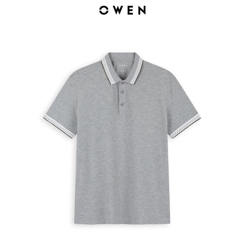 OWEN - Áo Polo nam ngắn tay Owen màu xám 220336- Áo thun có cổ nam