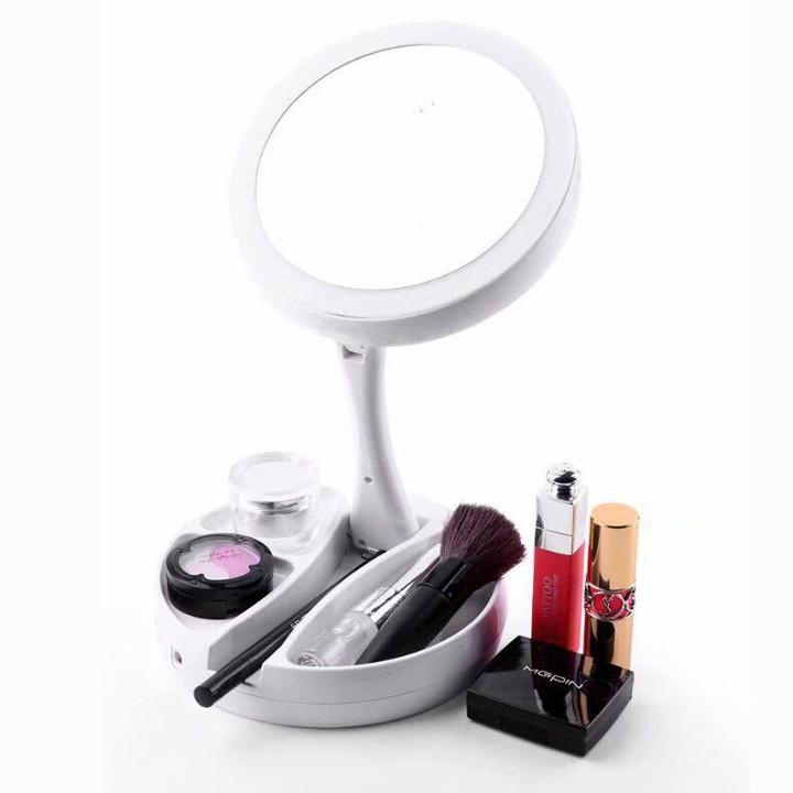Gương trang điểm CÓ đèn led - MẪU MỚI TRÒN