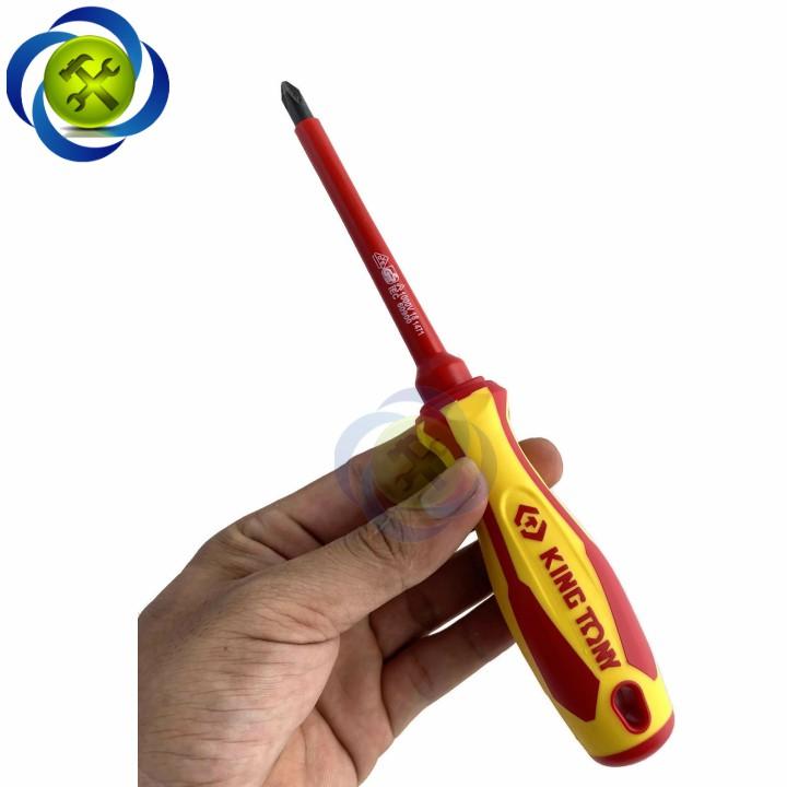 Vít bake cách điện PH2 Kingtony 14710204 dài 100mm cán đỏ - vàng