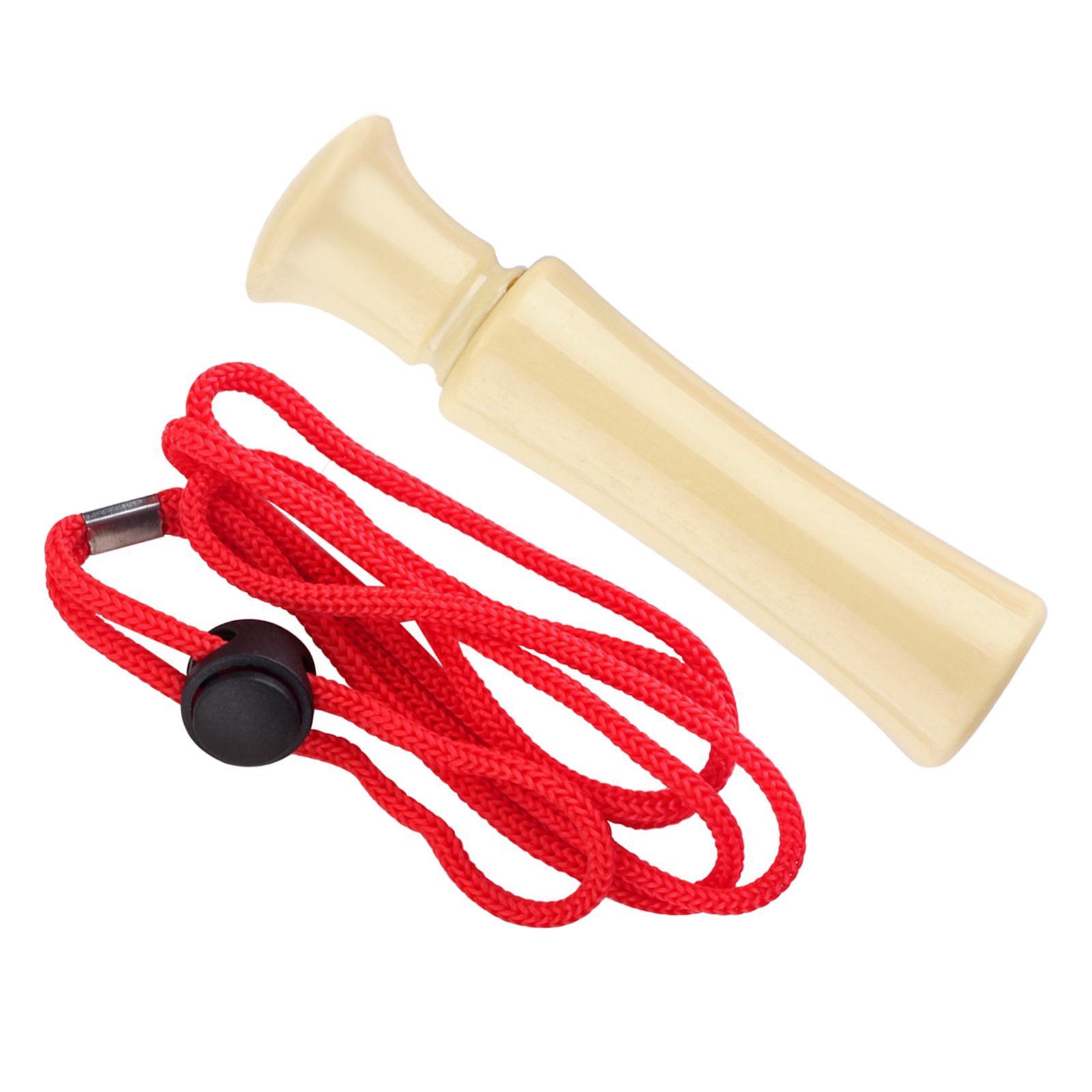 Duck Call Whistle with Rope Decoy Gear Hunting Outdoor Tool red