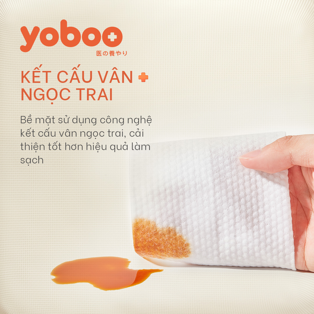 Khăn giấy ướt Yoboo YB-078 gói 10 tờ dịu nhẹ, không chứa cồn và hương liệu, an toàn khi sử dụng cho bé - Hàng chính hãng