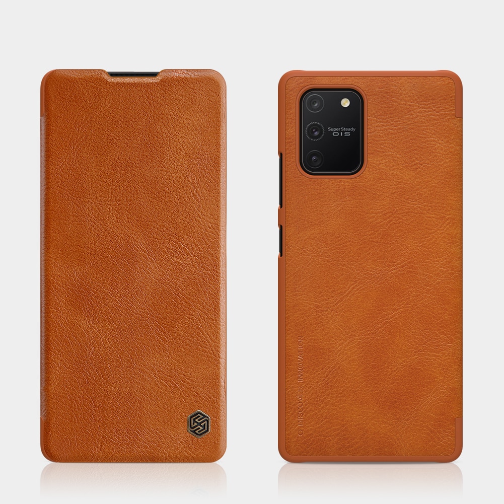 Bao da dành cho Galaxy S10 Lite Nillkin Qin - hàng chính hãng