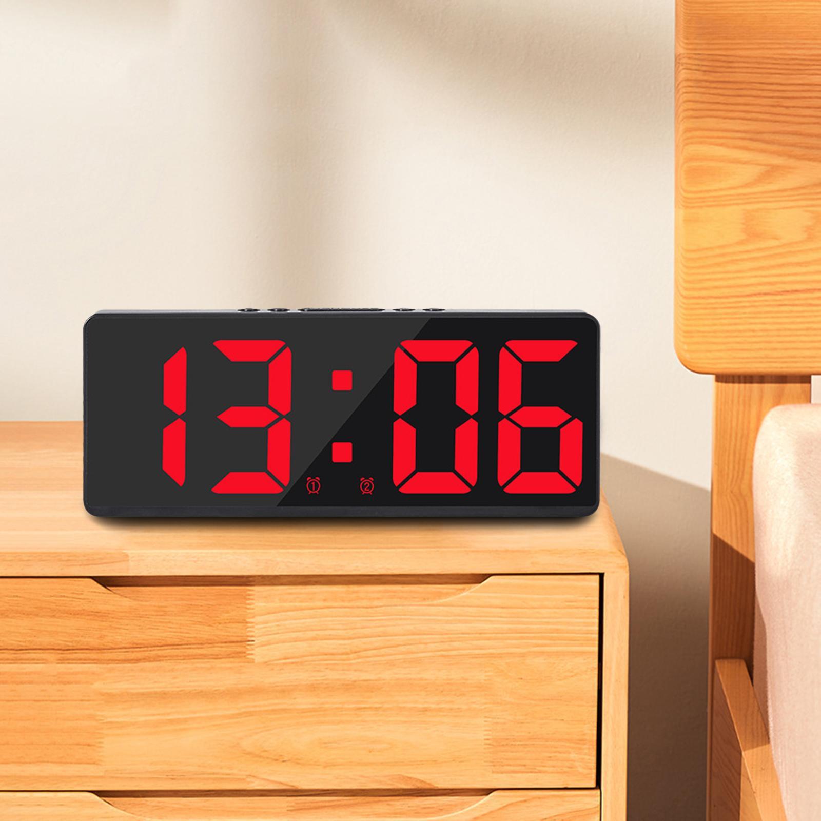 Digital Electronic   Snooze USB Large Display Dimmer Calendar
