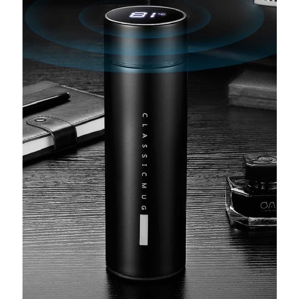 Bình nước giữ nhiệt có đen led báo nhiệt độ 500ml