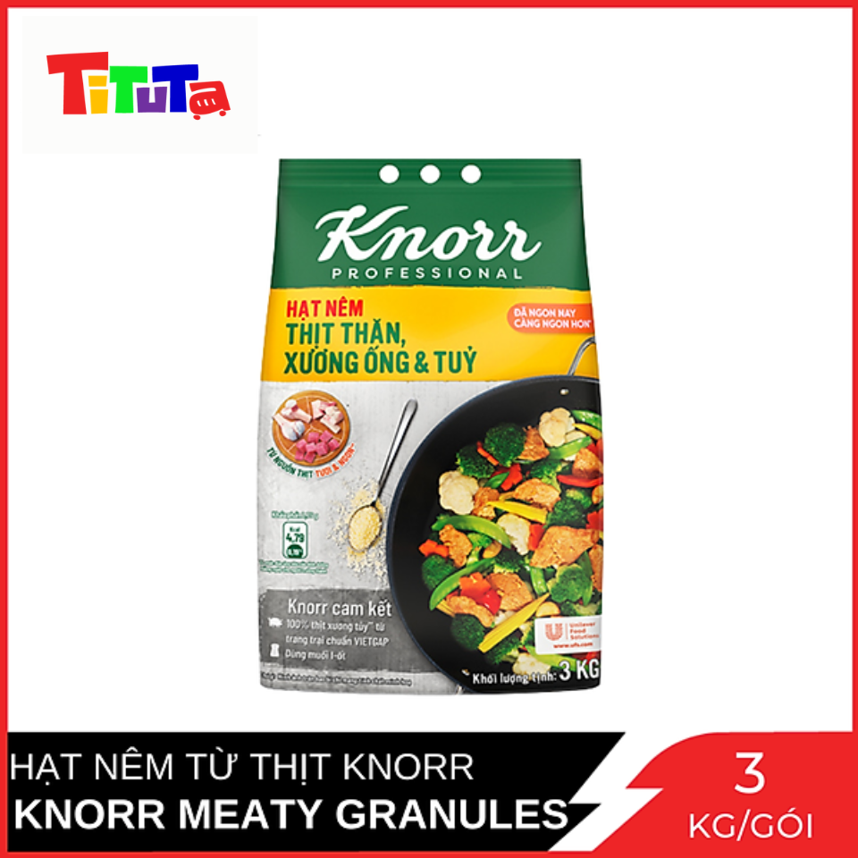 [MỚI] Hạt Nêm Knorr Từ Thịt Thăn, Xương Ống và Tuỷ Gói 3 kg