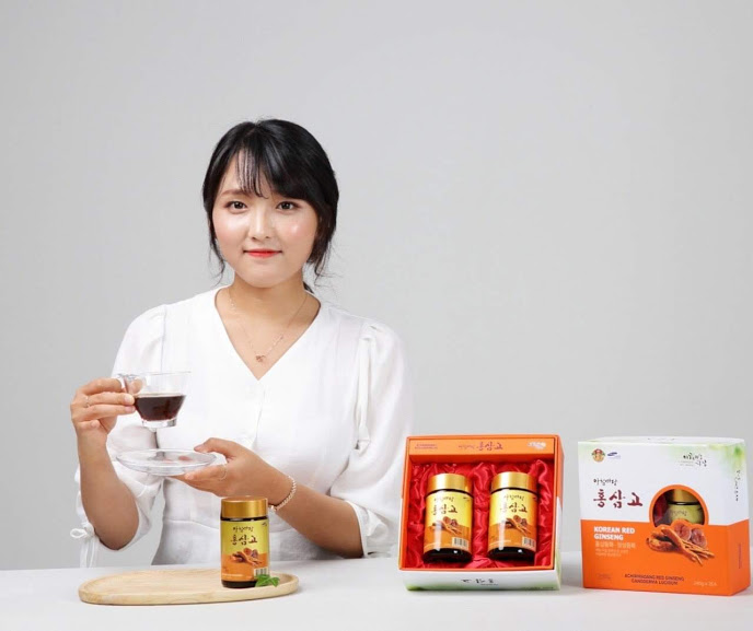 Cao hồng sâm linh chi achimmadang hàn quốc chính hãng hộp 2 lọ x 240g