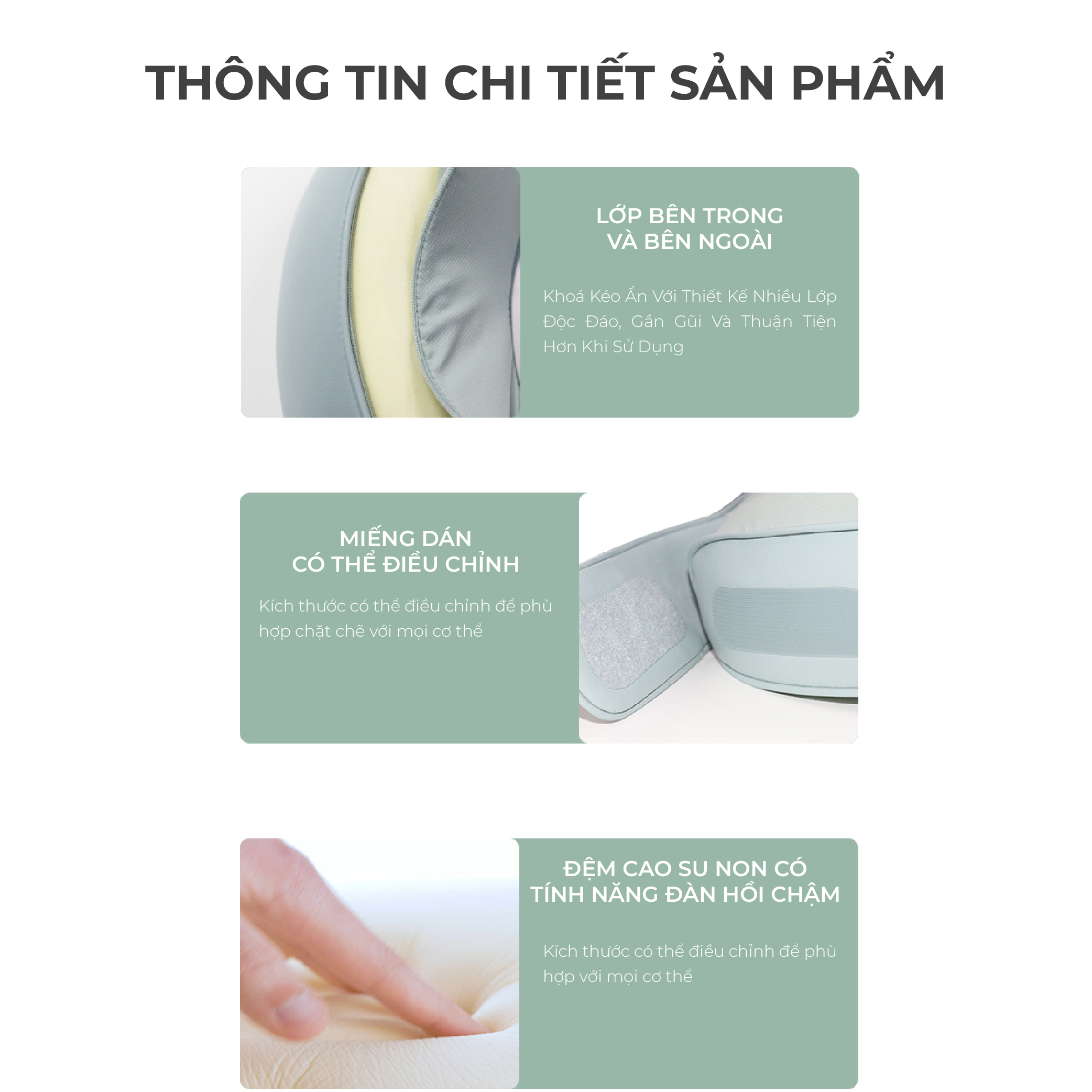 Gối Massage Cổ Cao Cấp TAKARA GM-04, Máy Mát Xa Cổ Chữ U Với 3 Mức Nhiệt Chườm Nóng Giảm Đau Mỏi