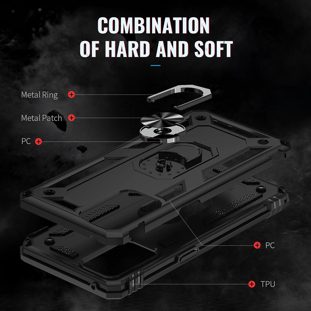 Ốp lưng cho Oppo Reno6 5G chống sốc 2 lớp kèm nhẫn xoay làm giá đỡ