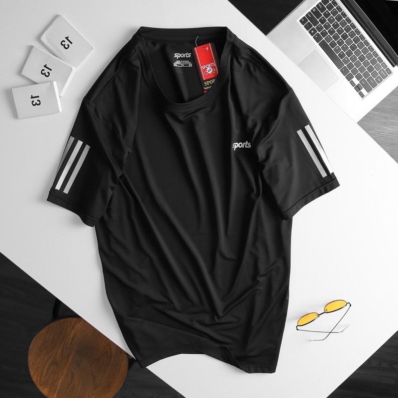 Áo thun nam 3 sọc màu đen big size