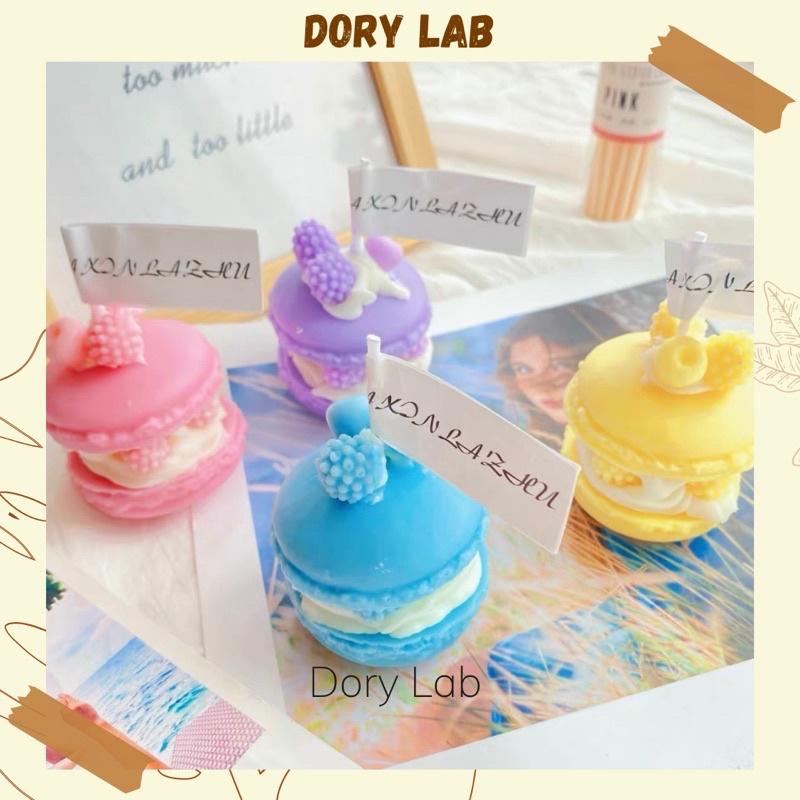 Nến Thơm Bánh Macaron Mix Topping Nhiều Màu Sắc Size Lớn 5cm - Dory Lab