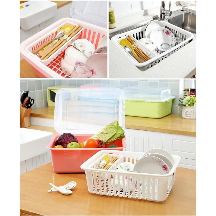 Khay úp bát đĩa nhà bếp cao cấp size L