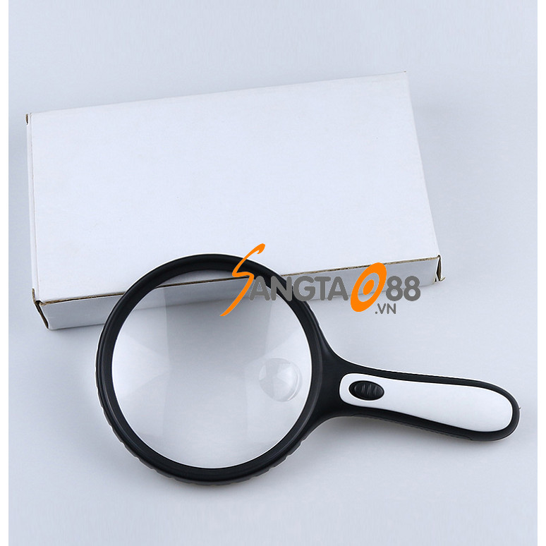 Kính lúp đọc sách báo cho người già 145mm có đèn cao cấp