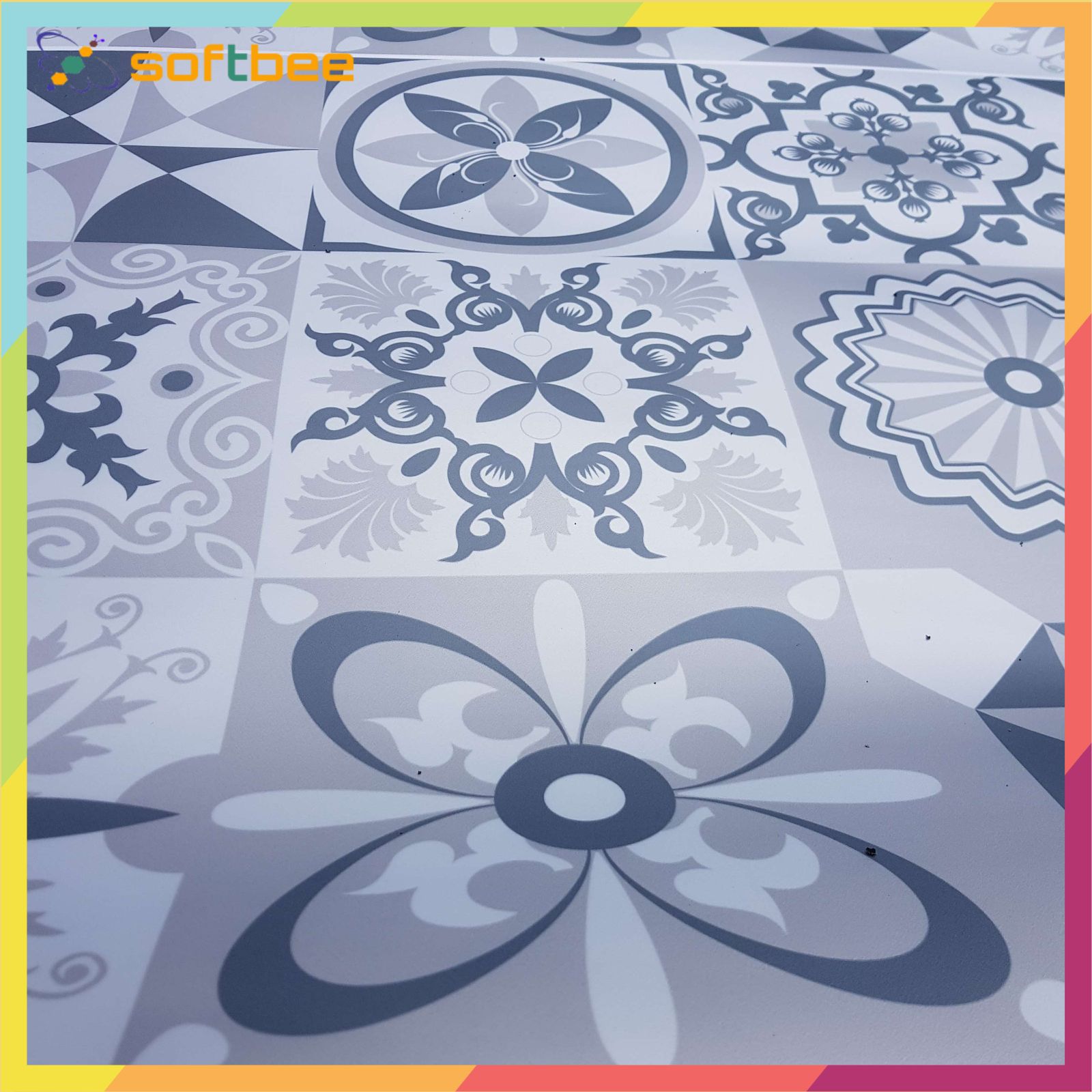 Decal gạch bông dán bếp dán bàn dán trang trí, kích thước 0.6m x 1.0m / miếng, không thấm nước, in hình sắc nét