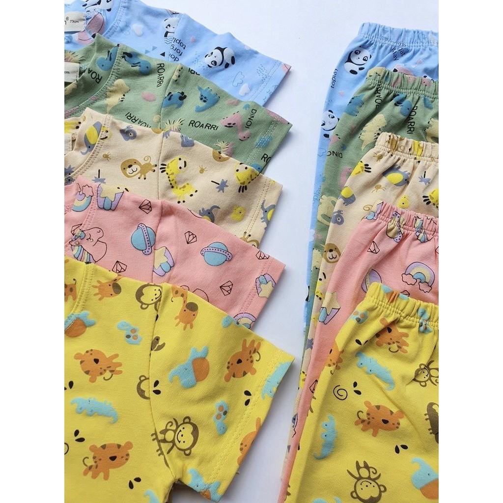 Bộ Cộc Tay Cho Bé FREE SHIP Bộ Minky Mom Cộc Tay Monkey Chất Thun Lạnh siêu mềm mịn thoáng mát