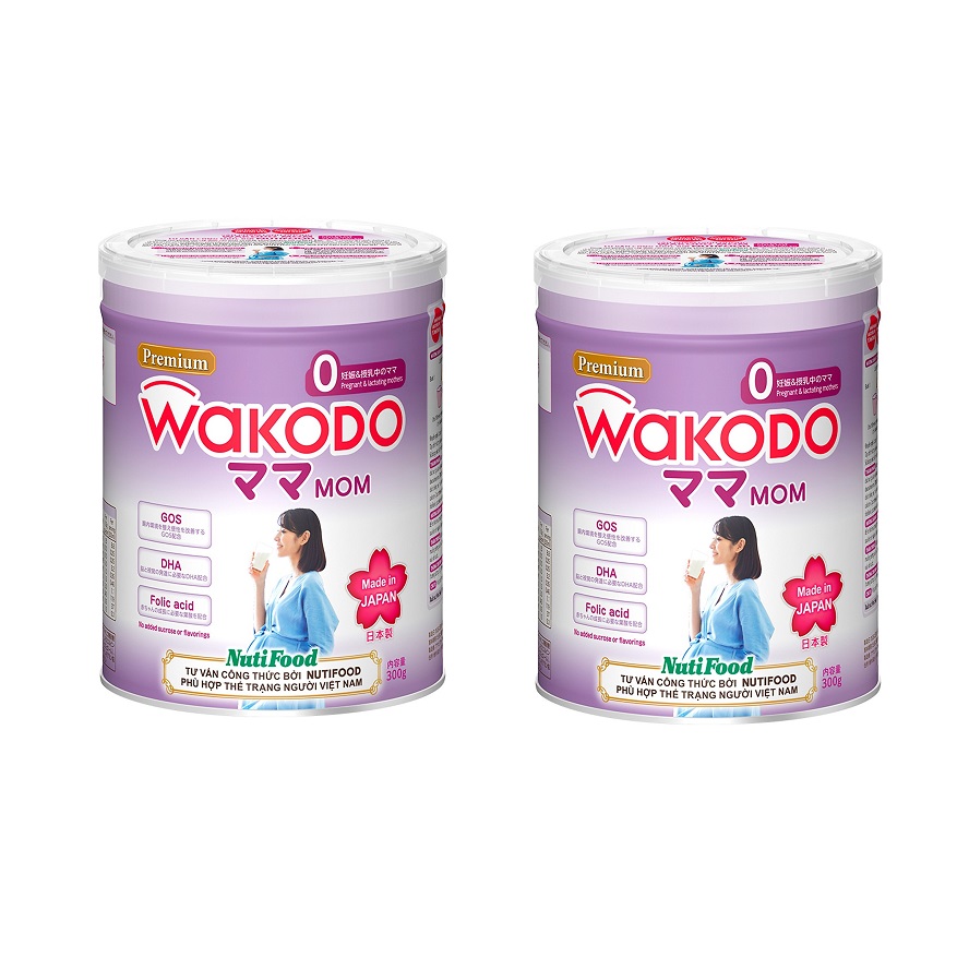 Bộ 2 Lon Sữa Bột Wakodo Mom - 300g