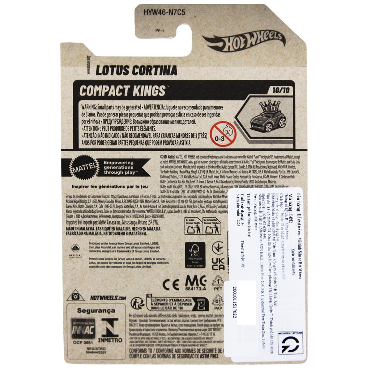 Siêu Xe Hot Wheels C4982 - 213/250 - Lotus Cortina