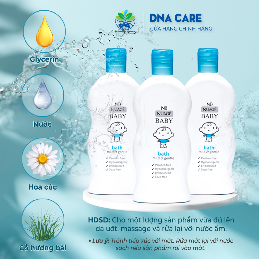 Sữa tắm cho bé sơ sinh Nuage chai 300ml