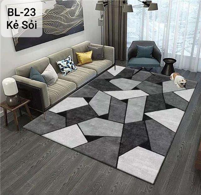 Thảm trải sàn BALI loại 5D kích thước 1m6 x 2m3 mẫu hoa đá