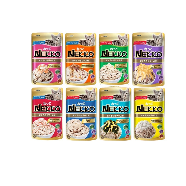 Combo 12 gói Pate Nekko cho mèo đủ vị - gói 70g-Lựa chọn dòng phù hợp lứa tuổi sở thích mèo- MIX VỊ NGẪU NHIÊN