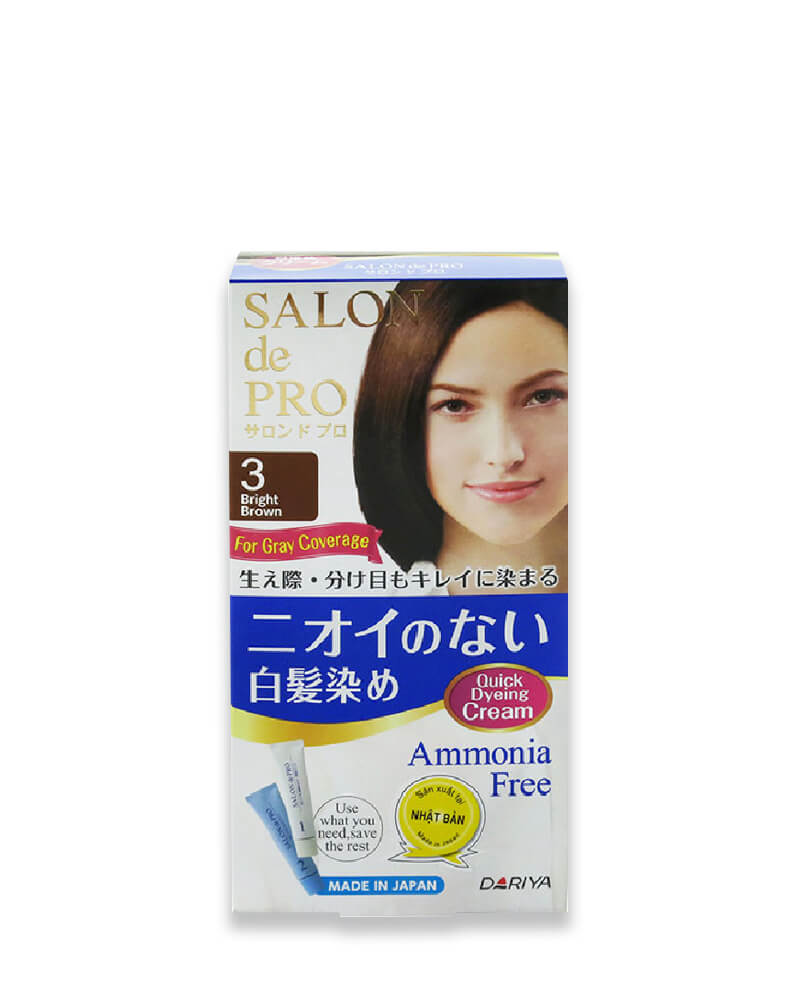 KEM NHUỘM TÓC PHỦ BẠC SALON DE PRO 3 (MÀU NÂU SÁNG)