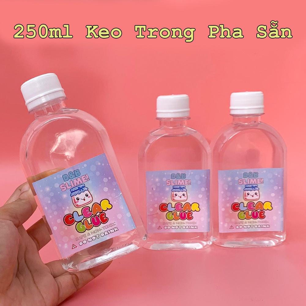 Combo 750ML Keo Trong, Keo Sữa, Dung Dịch Làm Đông (Activator) Nguyên Liệu Làm Slime