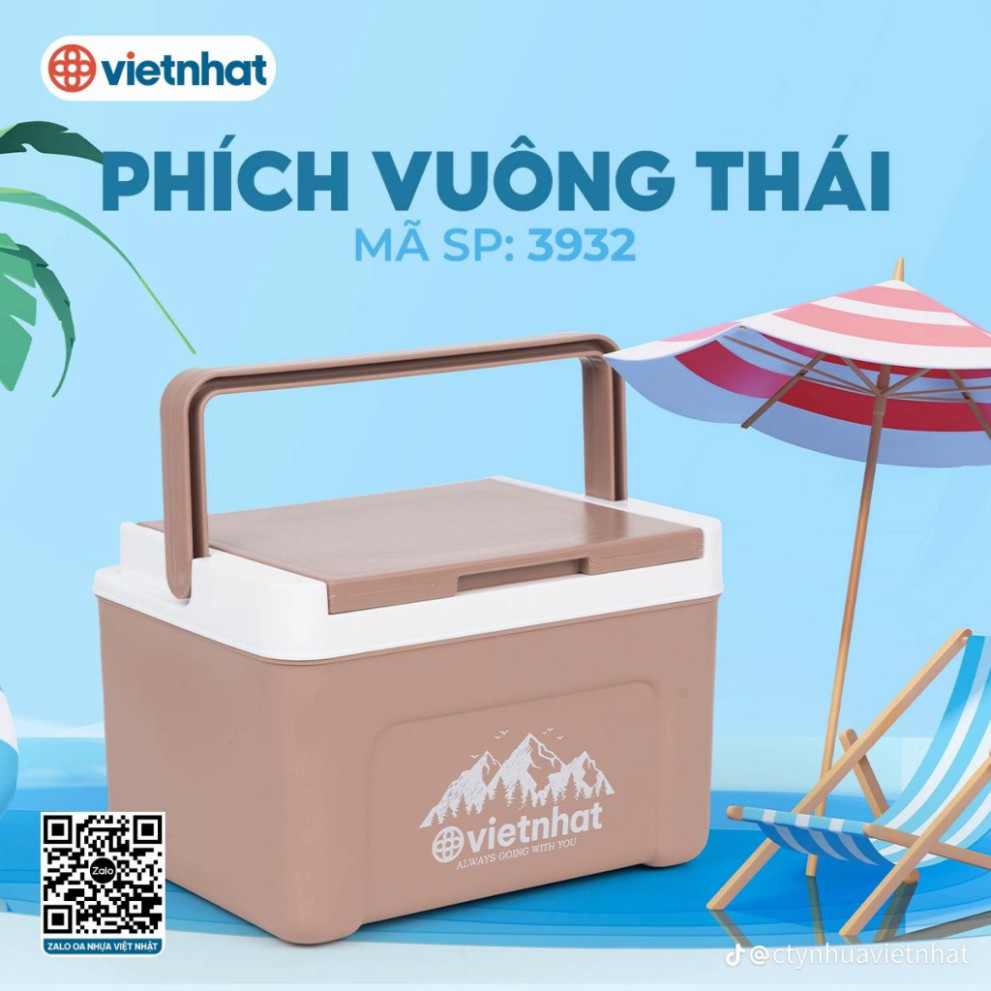 Thùng đá vuông thái 2.3 lít 3932, Phích mini giữ nhiệt tiện lợi, Phích Đá giữ nhiệt lên đến 8h, Phích Đá Việt Nhật cao cấp - Hàng chính hãng