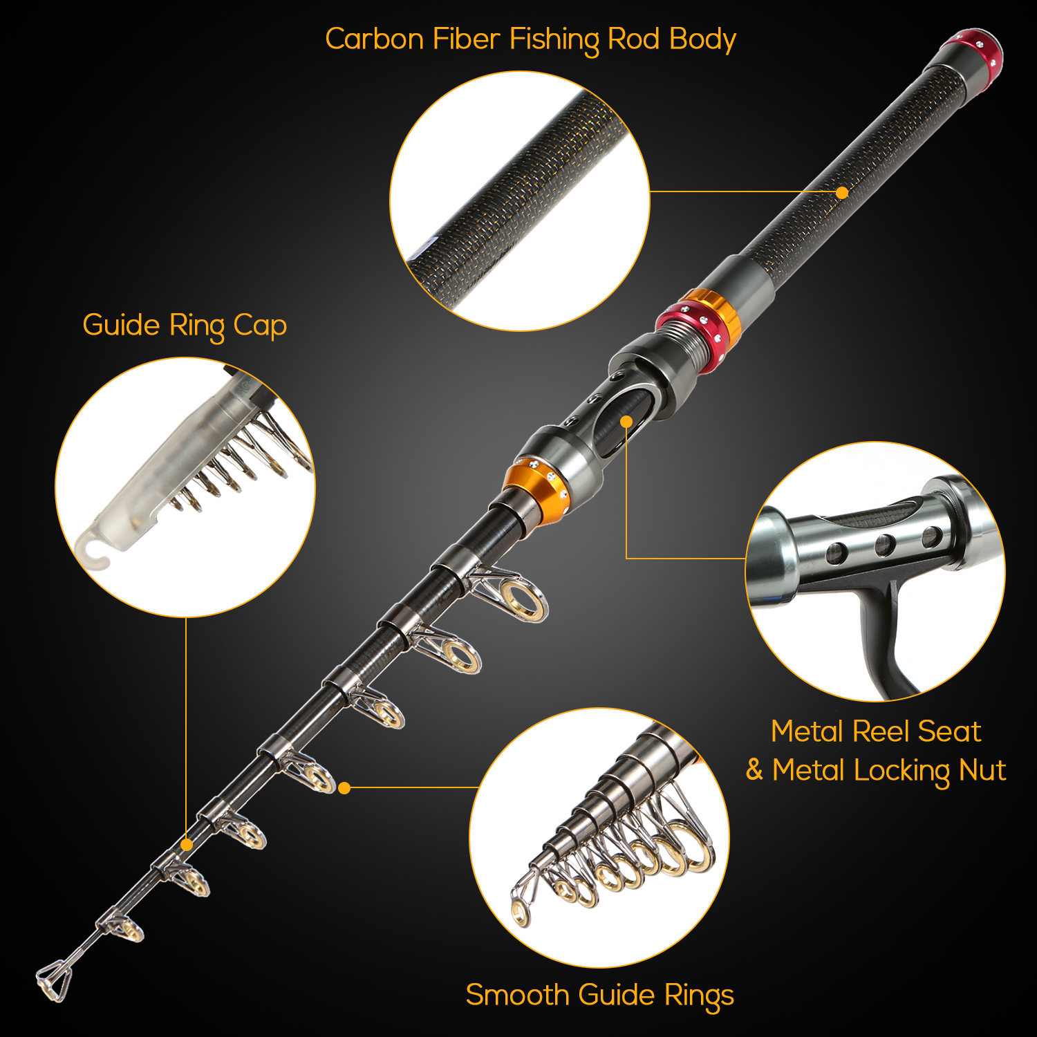 Bộ cần câu rút quay bằng tay bao gồm máy quay, dây , lưỡi câu và mồi gải