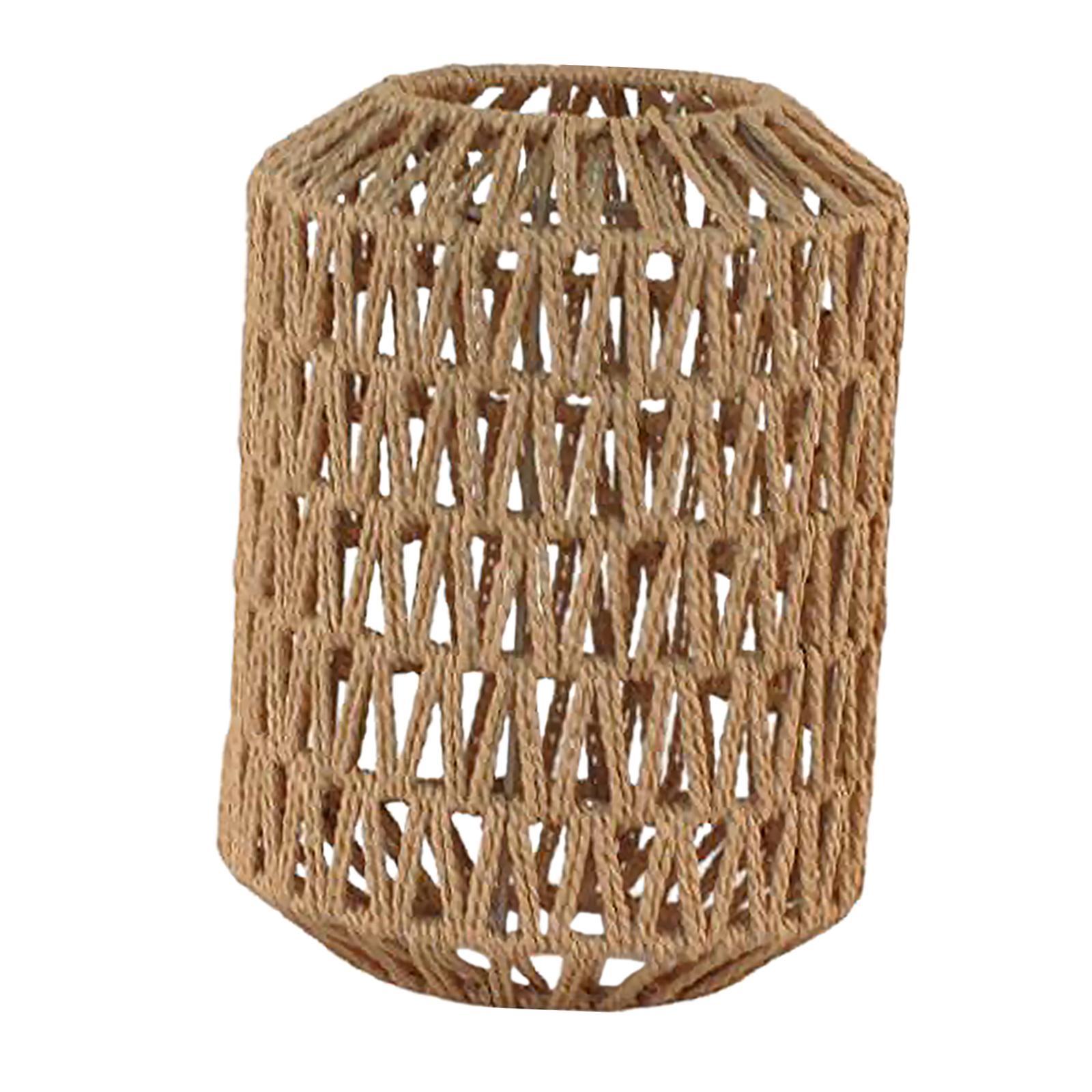 Woven Lamp Shade Woven Pendant Lampshade for Restaurant Teahouse Dining Room