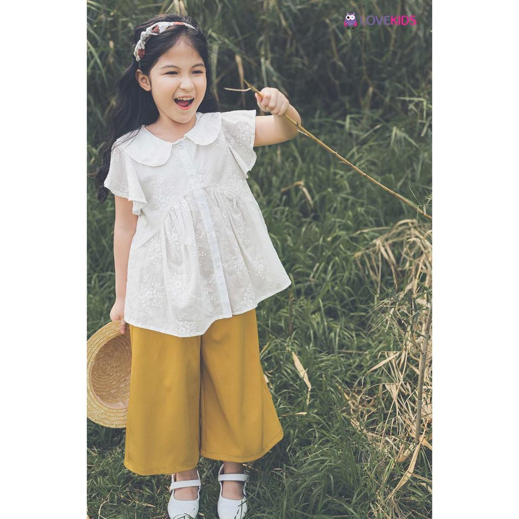 Quần culottes bé gái (vàng/đen) LKG21LP001 - Lovekids