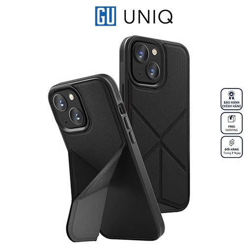 Ốp UNIQ Hybrid Magclick Charging Transforma For iPhone 14 series, nếp gấp linh hoạt tiện lợi chuyển đổi thành chân đế . Hàng Chính Hãng