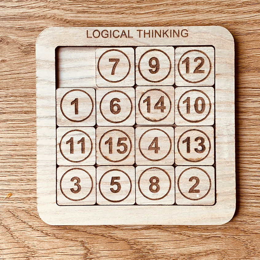 Bộ 2 Đồ Chơi Giải Đố Hack Não Xếp Hình Tetris Tangram Và Bảng Trượt Số Logical Thinking Theo Thứ Tự Chất Liệu Gỗ An Toàn Cho Cả Người Lớn Và Trẻ Nhỏ Kích Thước 15x15 cm