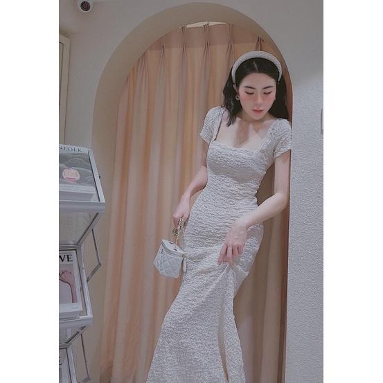 VÁY XOÈ ÔM BODY LEN MONGTOGHI CỔ U